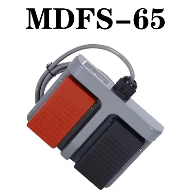 Foot Switch MDFS-65 Double Foot Pedal Switch Self-Reset With Wire 3A/220VAC 1.3m wire/2m wire