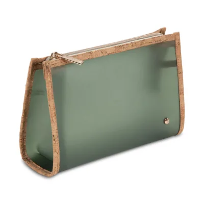 Luxury Medium Zip Mahjong Tiles Case Logo Printed Transparent Green Zip-top American Mahjong Pouch for Travel