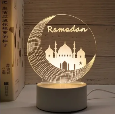 New Ramadan Luminous LED Colorful Light Ornament Indoor Desktop Decoration Arrangement Light Sign