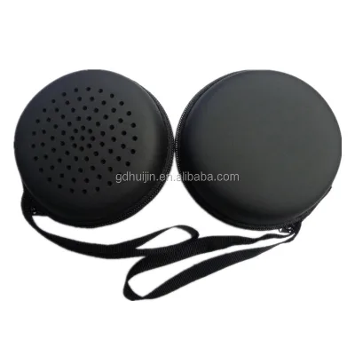 Small Portable Waterproof Shockproof Dustproof EVA PU Leather Outdoor Carrying Case for Electronics Accessories Small Speaker