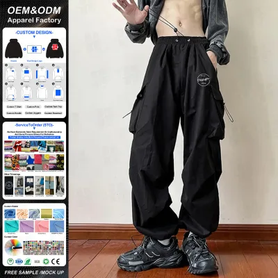 High Quality Outdoor Elastic 100% Polyester Sport Trousers Casual Multi Pocket Pants Male Work Jogger Men's Cargo Pants