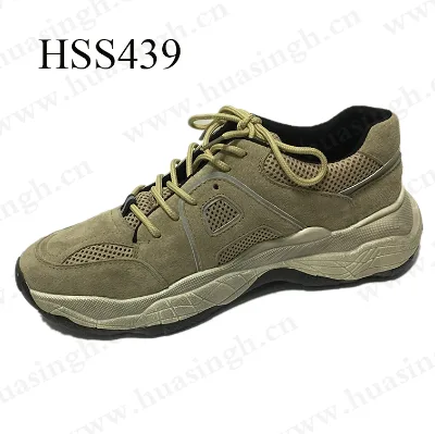 LXG Factory Price Wholesale Suede Leather Upper Running Shoes Shockproof Mountain Climbing Sport Shoes Men HSS439