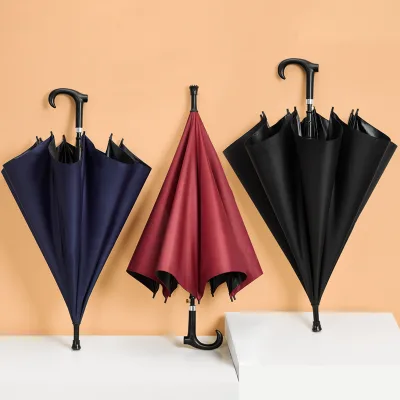 OEM Custom logo English Gentleman 8K Automatic Umbrella Big Size Walking Stick Umbrella Branded Golf Umbrella