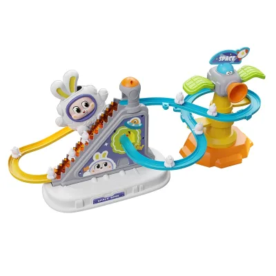 Beijingqi Space Rabbit Interactive Slot Toy Unisex ABS Plastic Slide & Fun Kids' Climbing Stairs & Alien Tracks Play Equipment