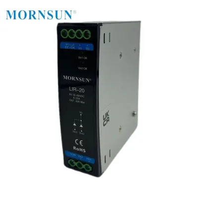 Mornsun LIR-20 High Efficiency Wide Input Board Mount DC-DC Converters Auxiliary Module EMC Din Rail Redundancy Power