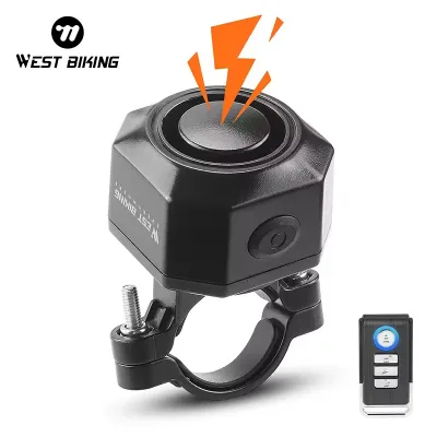 WESTBIKING Bicycle Alarm Mini Ring Alarm Handlebar Lightweight 110DB Waterproof MTB Road Bike Cycling Bicycle Ring Alarm