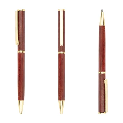 Natural Color Eco-friendly Slim Maple Wood Ball Pen Customized Company LOGO With Wooden Box