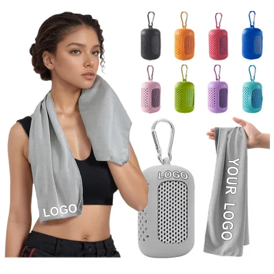 Promotional Custom Sports Towel Fitness Exercise Towel with logo Fitness Sweat Absorption Cold Sports Towels with Custom logo
