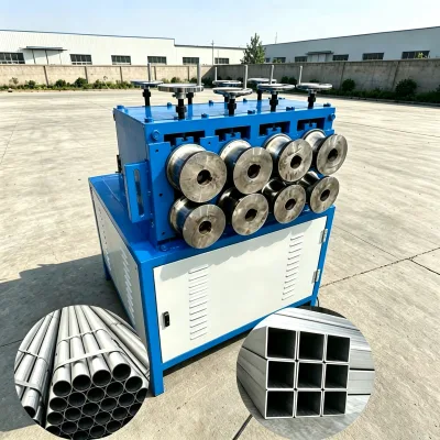 New Design Round Tube to Square Tube Machine Metal Pipe Square Pressing Machine for Round Pipe Secondary Reprocessing Workshop