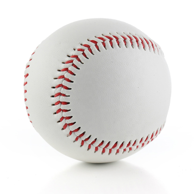PVC Leather Cover 9 Inches 5 OZ  Red Stitching Soft Baseball Ball for Adult and Youth Play