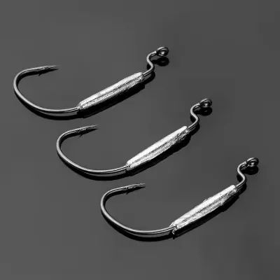 High Carbon Steel Fishing Hooks Crank Lead Sharp Hooks for Soft Lure