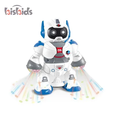 Electric Rotating Smart Robot Toys Plastic Color Box Unisex ABS Interactive Game Light & Sound Multi-function Robot