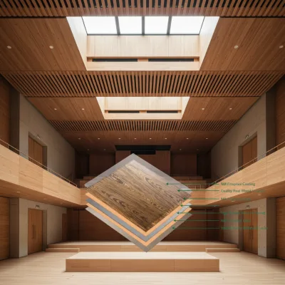 Engineered Fireproof Non-flammability Wood Veneer