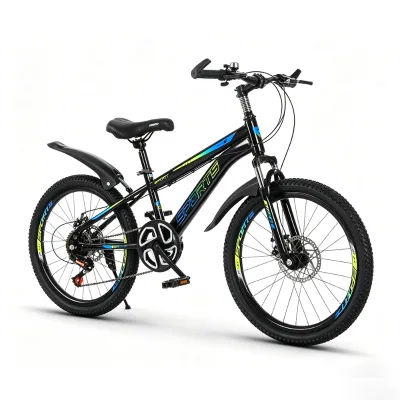 MTBGO Professional OEM Youth Bicycle 20 24 26 Inch Headlight Single Speed Steel Frame with Removable Training Wheels