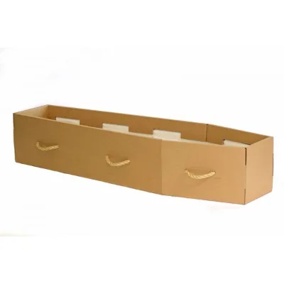 European Style Luxury Adult Cardboard Coffin Plans Environmentally Friendly From a Reliable Supplier Ww Brand