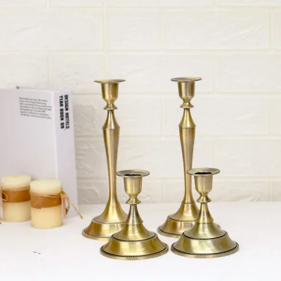 Metal Candle Holder Vintage Candle Holder Ornament Wedding Home Decor Gift Dining Table Center Candle Holder