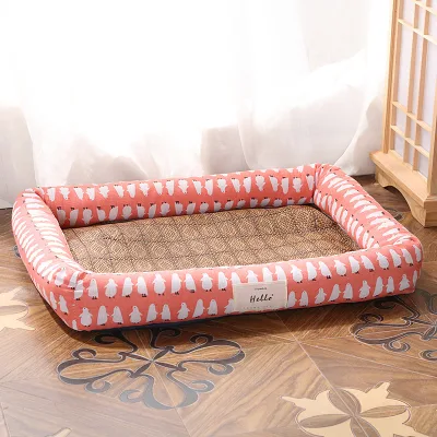 2025 Wholesale Send Summer Mat Washable Luxury Small Medium Dog Cat Living Room Pet Nest Bed for Sleeping