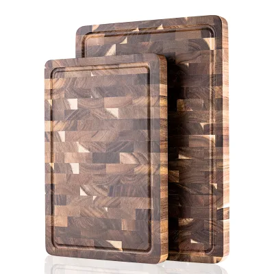 Wholesale Extra Large End Grain Acacia Wood Chopping Blocks Cheese Thick Extra Large Cutting Board