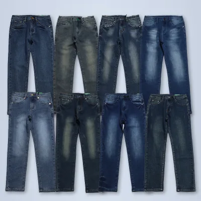 Plain Dyed New Trending Children Jeans Regular Full Length Trouser for Boys Pencil Jeans Pants for Boys
