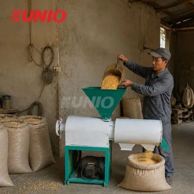 High Durability Maize Grain Shelling Comminution Unit Expanded Output Agricultural Corn Dehulling Mill