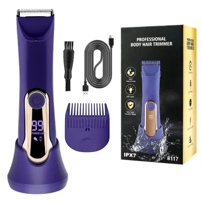 Best Selling Professional Body Groin Hair Trimmer Electric Waterproof Ceramic Blade Pubic Trimmer Top Selling Body Groomer