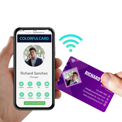 Manufacturer Personalization Custom Premium PVC NFC Vip Digital Business Cards With Logo