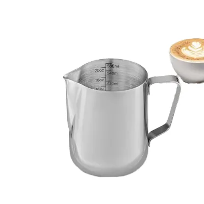 Precise Measurement Milk Frother Cup 600ml 20Oz Laser Logo for Coffee Accessories