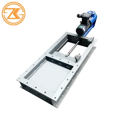 Industrial Slide Gate Valve Manual/Pneumatic/Electric Knife Type Carbon Steel Stainless Steel Silo Hopper Material