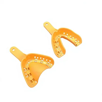 Disposable Dental Impression Tray Pink Purple Upper Arch Plastic Single Use Dental Lab Tray Bulk OEM