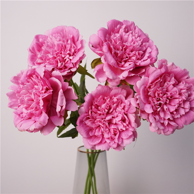 High Quality Artificial Flowers Real Touch Single Peony for Event Decor