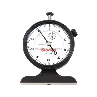 Starrett 640JZ 0-10mm Hardened Base Precision Dial Depth Gage for Automotive Components Step Work