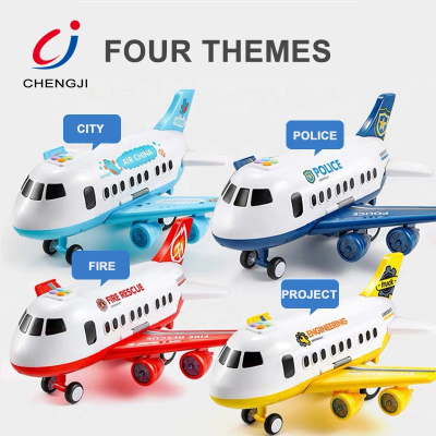 Multi-functional Educational Friction Airplane Model Transformable Battery Operated Plastic Toy Plane