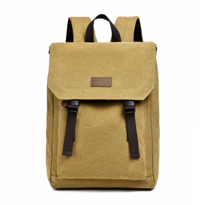 Street-style Casual Vintage Canvas Schoolbag Large-capacity Daypack Cross-border Trendy Fashionable Ultra-lightweight for Men
