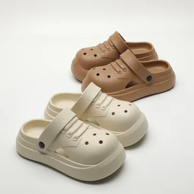 2024 Women's Summer Platform Sandals Closed Toe Beach Cave Shoes with Anti-Slip & Anti-Odor Features