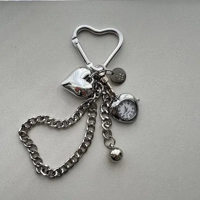 Wholesale Original Niche-design Digital Heart-shaped Watch Chain Pendant for Clocks Keychain Charm Pocket Watches