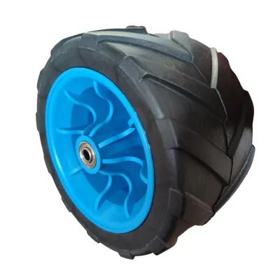 7"x4" Heavy Duty PU Foam Wheel With Bearing Utility Cart Spare Part Trailer Tires