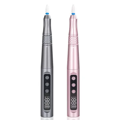 Rechargeable 0-35,000 RPM Pen-Style Nail Polish Grinder Ultra-Long Battery Life with Nail Drill Bit Nail Supplies