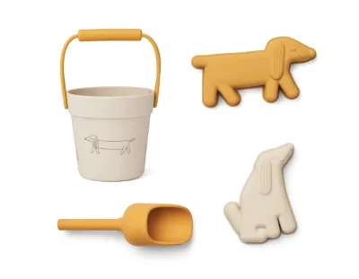 2024 Sand Mix Kit Doodle Dog Beach Bucket Mini Set, Custom Portable Silicone Beach Set