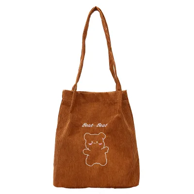 Factory Wholesale Ladies Storage Customizable Logo Reusable Girls Shoulder Fashion Tote Handbag