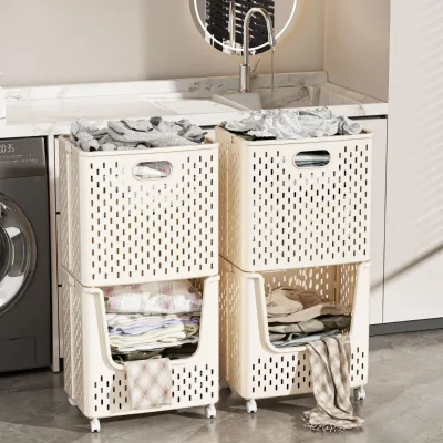Large Capacity Laundry Basket Household Toy Bucket Laundry Basket Clothes Hamper Multifunctional Storage Organizing Basket