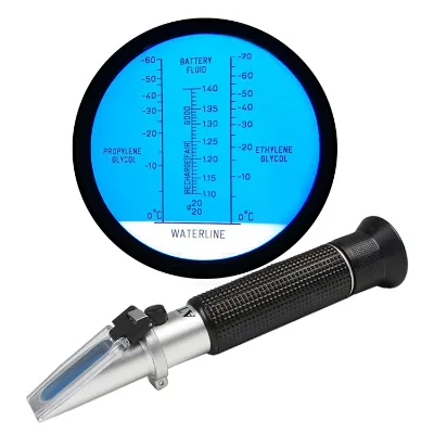 Handheld Antifreeze Coolant Refractometer for Automobile Antifreeze System Diesel Exhaust Fluid Battery Acid and Windshield Wash