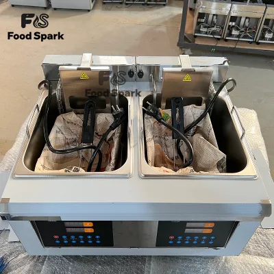 Wholesale Tabletop Electric Open Fryer Auto Lifting Basket Time Setting High Productivity 220V for Fried Chicken French
