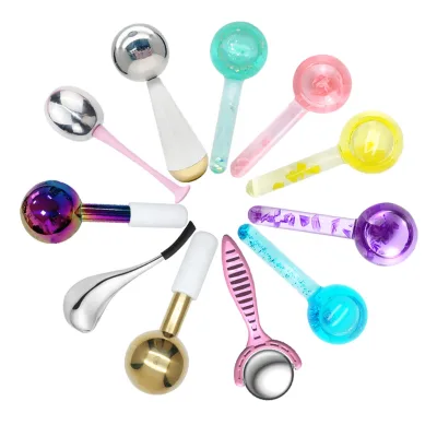 Anti-Freeze Liquid Cooling Facial Ice Globe Face Crystal Facial Cold Therapy Ice Globes for Facials