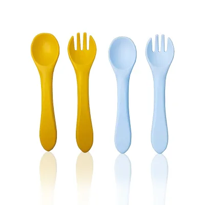 Baby Spoons&Forks, Soft Tip Feeding Baby Utensils, Baby Led Weaning Supplies Training Spoons, Dishwasher and Boil Safe