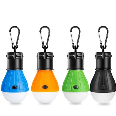RTS Outdoor Camping LED Hanging Tent Lamp Battery-Powered Lantern with Light Bulb