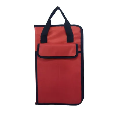 Portable Drum Stick Bag for Drum Set Durable Drum Mallet Pouch Hammer Bag with A4 Drum Score Storage Pocket