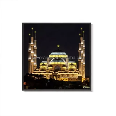 Ramadan Castle Night Scene Decoration Muslim Gift Canvas Painting Wall Decoration for Living Room