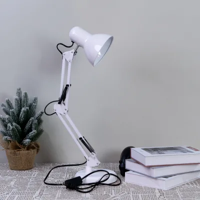 Modern Folding Iron Long Arm Led Bedroom Desk Reading Light Desk Lamp Long Swing Arm Desk Light Study Lamp