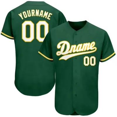 Casual V-Neck Baseball Uniform Kelly Green 100% Polyester Baseball Softball Jerseys for Unisex