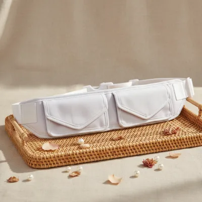 High Quality Adjustable Multi-Functional White Waist Belt Casual Style Steel for Buckle for Muslim Ihram Hajj and Money Storage